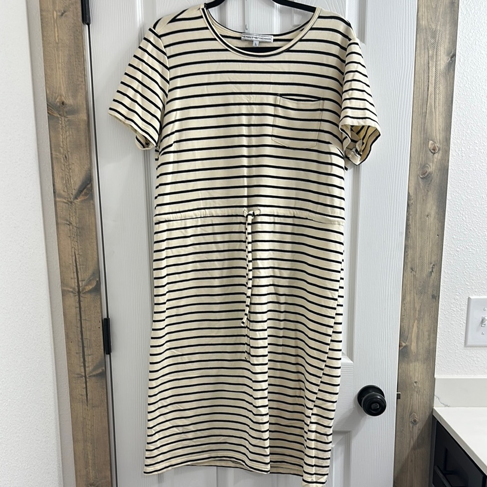 Striped Black and Cream Dress